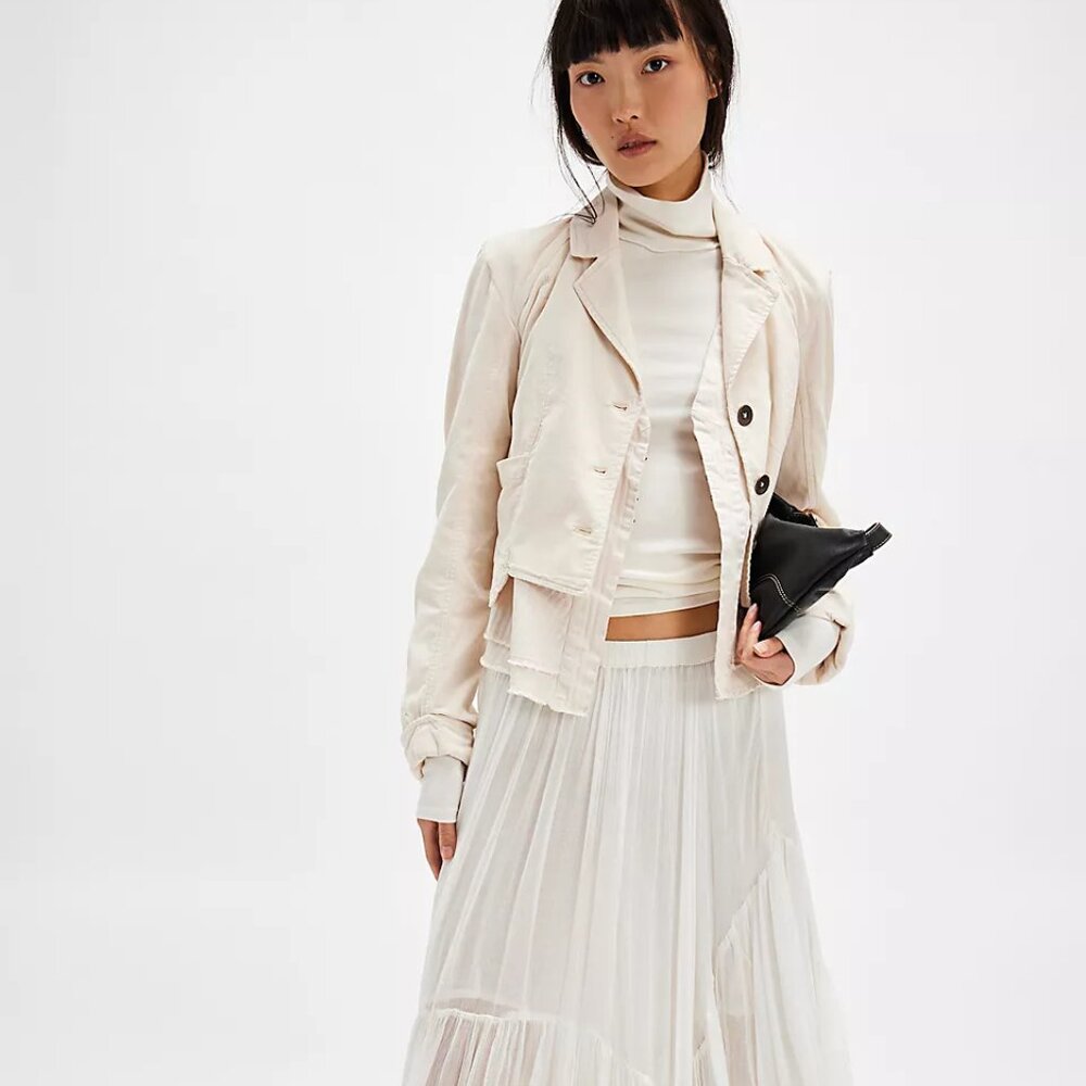 NEW FREE PEOPLE Orly cord heritage  COTTON jacket in tea